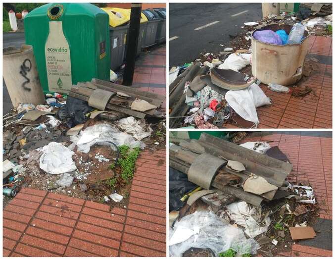 Bidones, escombros y basura de todo tipo, en el Valle de los Nueve Bajo/TA.
